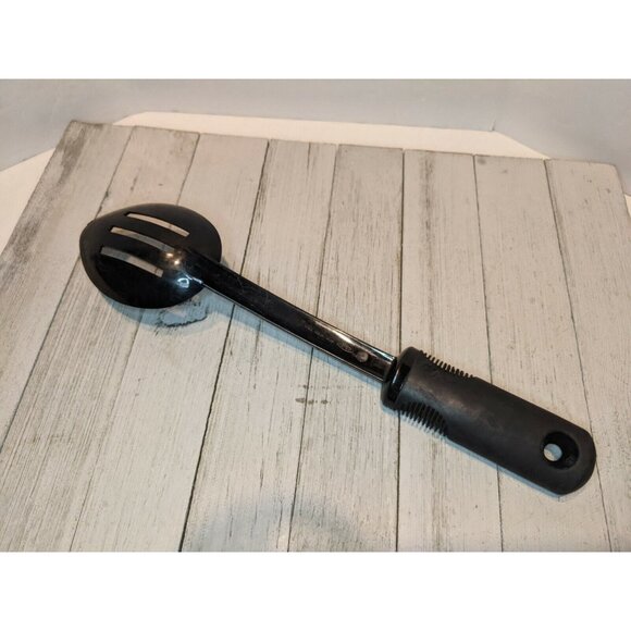 Oxo Good Grips Nylon Plastic Spoon Slotted Black Handle 12" - Picture 4 of 8